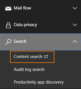 Content search in eDiscovery 