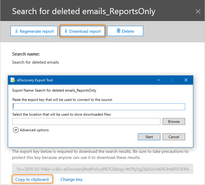 Export tool in eDiscovery