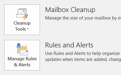 Outlook Rules and Alerts