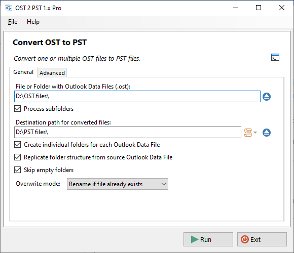 OST to PST Converter