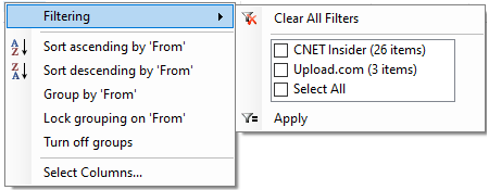 Excel-like filtering