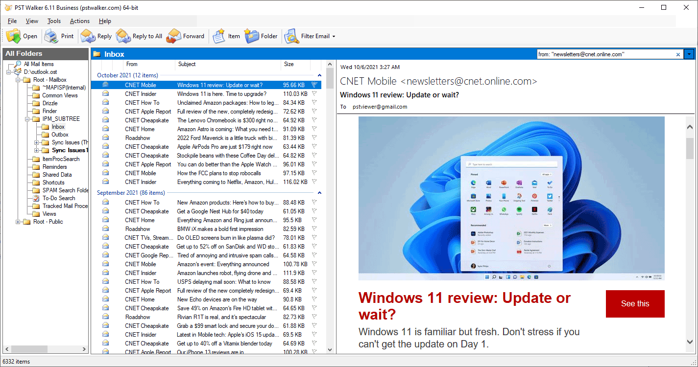 PST Viewer PST Walker Software