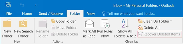 Recover Deleted Items in Outlook
