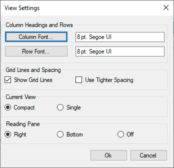 View Settings